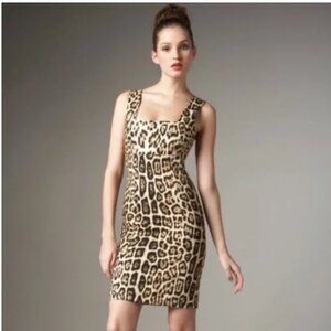 Alice & Olivia Nicola Leopard Print Dress 0 / 2